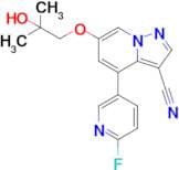 4-(6-Fluoropyridin-3-yl)-6-(2-hydroxy-2-methylpropoxy)pyrazolo[1,5-a]pyridine-3-carbonitrile