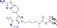 Tert-Butyl (4-(4-amino-3-(2-aminobenzo[d]oxazol-5-yl)-1H-pyrazolo[3,4-d]pyrimidin-1-yl)butyl)carba…