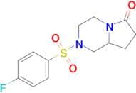 2-((4-Fluorophenyl)sulfonyl)hexahydropyrrolo[1,2-a]pyrazin-6(2H)-one