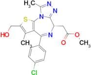 Methyl (S)-2-(4-(4-chlorophenyl)-2-(hydroxymethyl)-3,9-dimethyl-6H-thieno[3,2-f][1,2,4]triazolo[4,…