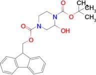 4-((9H-Fluoren-9-yl)methyl) 1-(tert-butyl) 2-hydroxypiperazine-1,4-dicarboxylate