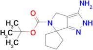 Tert-butyl 3'-amino-4',5'-dihydro-2'H-spiro[cyclopentane-1,6'-pyrrolo[3,4-c]pyrazole]-5'-carboxyla…