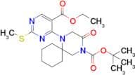 Tert-Butyl 1-(5-(ethoxycarbonyl)-2-(methylthio)pyrimidin-4-yl)-3-oxo-1,4-diazaspiro[5.5]undecane-4…