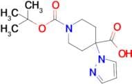 1-(tert-Butoxycarbonyl)-4-(1H-pyrazol-1-yl)piperidine-4-carboxylic acid