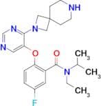 2-((4-(2,7-Diazaspiro[3.5]nonan-2-yl)pyrimidin-5-yl)oxy)-N-ethyl-5-fluoro-N-isopropylbenzamide