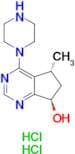 (5R,7R)-5-Methyl-4-(piperazin-1-yl)-6,7-dihydro-5H-cyclopenta[d]pyrimidin-7-ol dihydrochloride