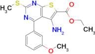 Ethyl 5-amino-4-(3-methoxyphenyl)-2-(methylthio)thieno[2,3-d]pyrimidine-6-carboxylate