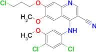 7-(3-Chloropropoxy)-4-((2,4-dichloro-5-methoxyphenyl)amino)-6-methoxyquinoline-3-carbonitrile