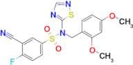 3-Cyano-N-(2,4-dimethoxybenzyl)-4-fluoro-N-(1,2,4-thiadiazol-5-yl)benzenesulfonamide