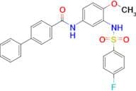 N-(3-(4-Fluorophenylsulfonamido)-4-methoxyphenyl)-[1,1'-biphenyl]-4-carboxamide