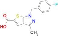 1-[(4-fluorophenyl)methyl]-3-methyl-1H-thieno[2,3-c]pyrazole-5-carboxylic acid