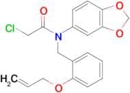 N-(1,3-Dioxaindan-5-yl)-2-chloro-n-{[2-(prop-2-en-1-yloxy)phenyl]methyl}acetamide