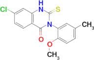 7-chloro-3-(2-methoxy-5-methylphenyl)-2-sulfanylidene-1,2,3,4-tetrahydroquinazolin-4-one
