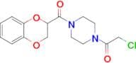 2-Chloro-1-[4-(2,3-dihydro-1,4-benzodioxine-2-carbonyl)piperazin-1-yl]ethan-1-one