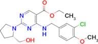 (S)-Ethyl 4-((3-chloro-4-methoxybenzyl)amino)-2-(2-(hydroxymethyl)pyrrolidin-1-yl)pyrimidine-5-car…