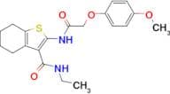 N-Ethyl-2-(2-(4-methoxyphenoxy)acetamido)-4,5,6,7-tetrahydrobenzo[b]thiophene-3-carboxamide