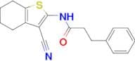 N-(3-Cyano-4,5,6,7-tetrahydrobenzo[b]thiophen-2-yl)-3-phenylpropanamide