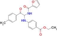 Ethyl 4-((1-(furan-2-carboxamido)-2-oxo-2-(p-tolyl)ethyl)amino)benzoate