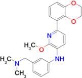 6-(2,3-Dihydro-1,4-benzodioxin-5-yl)-N-[3-[(dimethylamino)methyl]phenyl]-2-methoxy-pyridin-3-amine