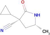 (3s,5r)-3-Cyclopropyl-5-methyl-2-oxo-pyrrolidine-3-carbonitrile