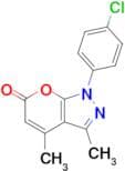 1-(4-Chlorophenyl)-3,4-dimethylpyrano[2,3-c]pyrazol-6(1H)-one