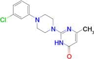 2-[4-(3-chlorophenyl)piperazin-1-yl]-6-methyl-3,4-dihydropyrimidin-4-one
