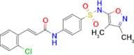 (E)-3-(2-chlorophenyl)-N-(4-(N-(3,4-dimethylisoxazol-5-yl)sulfamoyl)phenyl)acrylamide