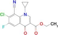 Ethyl 7-chloro-8-cyano-1-cyclopropyl-6-fluoro-4-oxo-1,4-dihydroquinoline-3-carboxylate