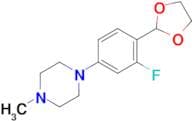 1-(4-(1,3-Dioxolan-2-yl)-3-fluorophenyl)-4-methylpiperazine