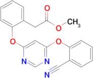 Methyl 2-(2-((6-(2-cyanophenoxy)pyrimidin-4-yl)oxy)phenyl)acetate