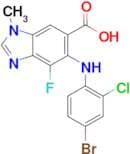 5-((4-Bromo-2-chlorophenyl)amino)-4-fluoro-1-methyl-1H-benzo[d]imidazole-6-carboxylic acid