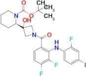 (R)-tert-butyl 2-(1-(3,4-difluoro-2-((2-fluoro-4-iodophenyl)amino)benzoyl)-3-hydroxyazetidin-3-yl)…