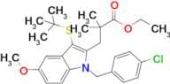 Ethyl 3-(3-(tert-butylthio)-1-(4-chlorobenzyl)-5-methoxy-1H-indol-2-yl)-2,2-dimethylpropanoate