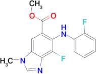 Methyl 4-fluoro-5-((2-fluorophenyl)amino)-1-methyl-1H-benzo[d]imidazole-6-carboxylate