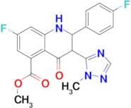 Methyl 7-fluoro-2-(4-fluorophenyl)-3-(1-methyl-1H-1,2,4-triazol-5-yl)-4-oxo-1,2,3,4-tetrahydroquin…