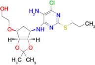 2-(((3aR,4S,6R,6aS)-6-((5-Amino-6-chloro-2-(propylthio)pyrimidin-4-yl)amino)-2,2-dimethyltetrahydr…