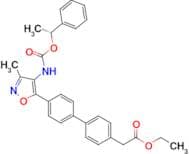[4'-[3-Methyl-4-[[[((R)-1-phenylethyl)oxy]carbonyl]amino]isoxazol-5-yl]biphenyl-4-yl]acetic acid e…