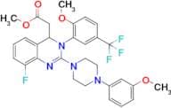 Methyl 2-(8-fluoro-3-(2-methoxy-5-(trifluoromethyl)phenyl)-2-(4-(3-methoxyphenyl)piperazin-1-yl)-3…