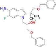 (R)-1-[5-Amino-2-(2-benzyloxy-1,1-dimethyl-ethyl)-6-fluoro-indol-1-yl]-3-benzyloxy-propan-2-ol