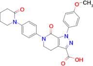 1-(4-Methoxyphenyl)-7-oxo-6-(4-(2-oxopiperidin-1-yl)phenyl)-4,5,6,7-tetrahydro-1H-pyrazolo[3,4-c]p…