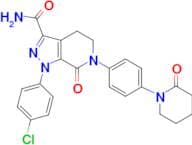 1-(4-Chlorophenyl)-7-oxo-6-(4-(2-oxopiperidin-1-yl)phenyl)-4,5,6,7-tetrahydro-1H-pyrazolo[3,4-c]py…