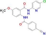 N-(5-chloropyridin-2-yl)-2-(4-cyanobenzamido)-5-methoxybenzamide