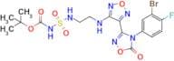 Tert-Butyl N-(2-((4-(4-(3-bromo-4-fluorophenyl)-5-oxo-4,5-dihydro-1,2,4-oxadiazol-3-yl)-1,2,5-oxad…