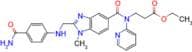 ETHYL 3-(2-((4-CARBAMOYLPHENYLAMINO)METHYL)-1-METHYL-N-(PYRIDIN-2-YL)-1H-BENZO[D]IMIDAZOLE-5-CARBO…