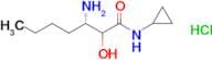 HEPTANAMIDE, 3-AMINO-N-CYCLOPROPYL-2-HYDROXY-, (HCL) (1:1), (3S)-