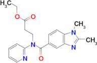 ETHYL 3-(1,2-DIMETHYL-N-(PYRIDIN-2-YL)-1H-BENZO[D]IMIDAZOLE-5-CARBOXAMIDO)PROPANOATE