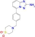 5-[4-[(1,1-DIOXO-1,4-THIAZINAN-4-YL)METHYL]PHENYL]-[1,2,4]TRIAZOLO[1,5-A]PYRIDIN-2-AMINE