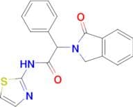 2-(1-Oxo-1,3-dihydro-isoindol-2-yl)-2-phenyl-N-thiazol-2-yl-acetamide