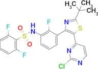 N-(3-(2-(TERT-BUTYL)-5-(2-CHLOROPYRIMIDIN-4-YL)THIAZOL-4-YL)-2-FLUOROPHENYL)-2,6-DIFLUOROBENZENESU…