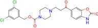 1-Piperazinecarboxylic acid, 4-[3-(2,3-dihydro-2-oxo-6-benzoxazolyl)-3-oxopropyl]-, (3,5-dichlorop…